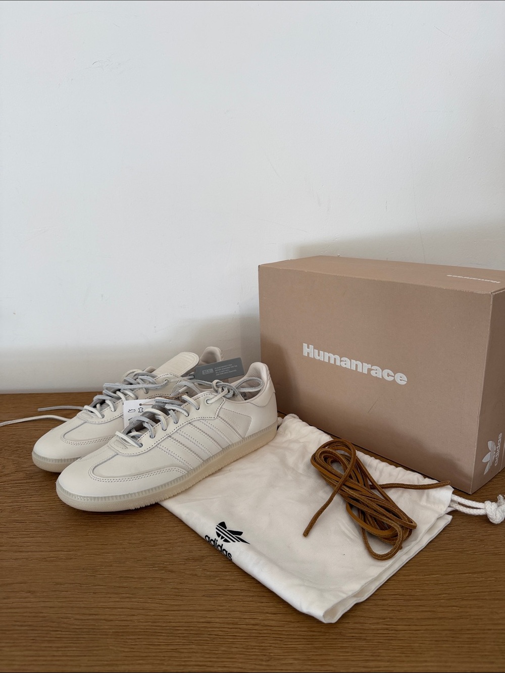 adidas Humanrace Cream White Sneakers